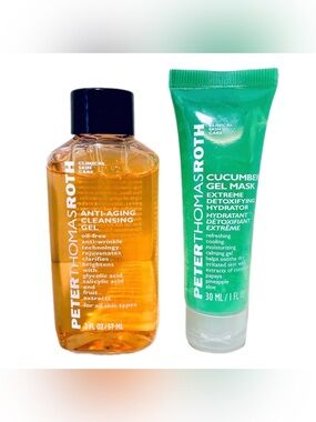 Peter Thomas Roth Set Of Anti Aging Cleansing Gel 2 oz. & Cucumber Gel Mask 1 oz